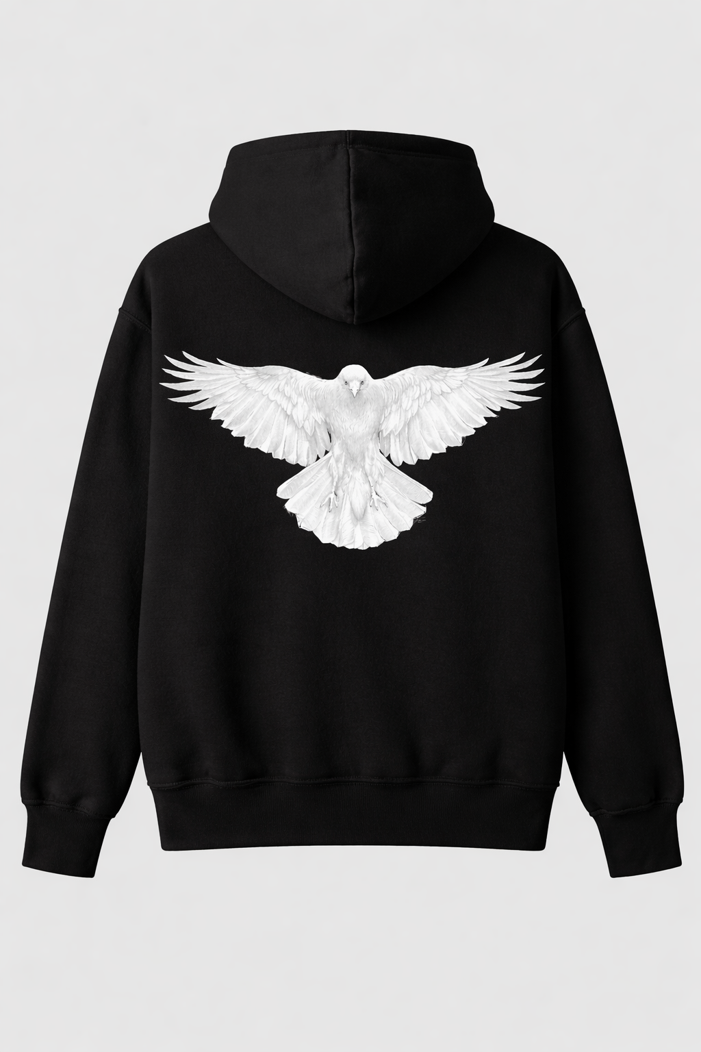 WHITE BIRD BLACK HOODIE