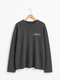 DARK-GREY WAFFLE SWEATSHIRT